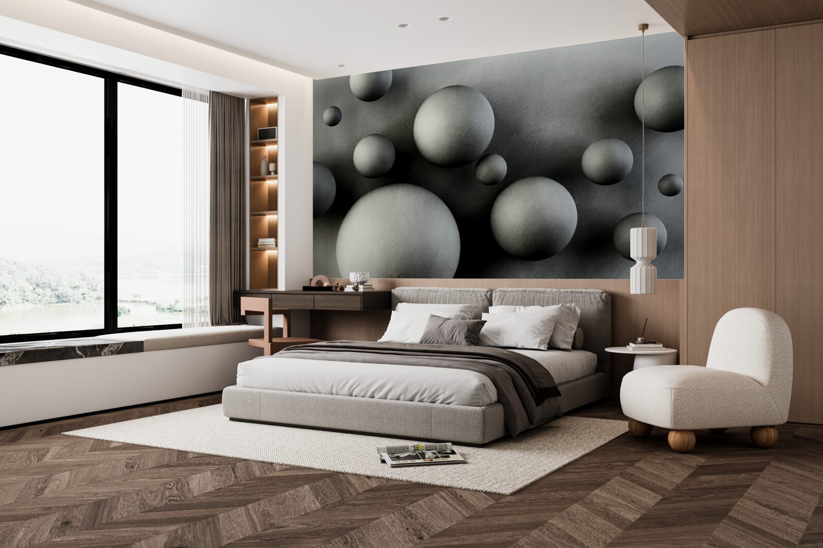 Fototapeta levitujúce husté gule