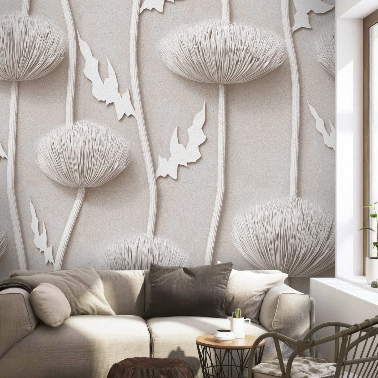 Fototapeta štíhle, biele kvety s nadýchanou textúrou