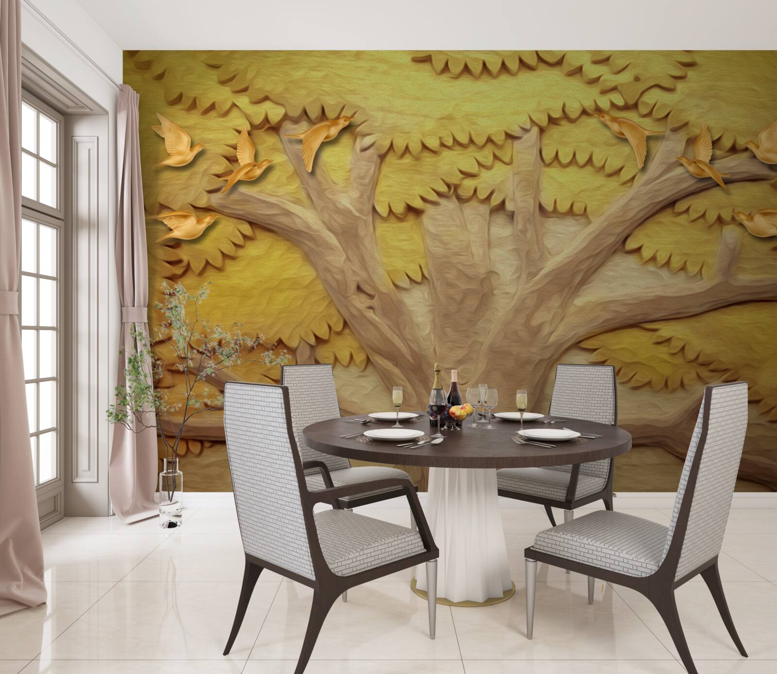 Fototapeta svieže listy stromov