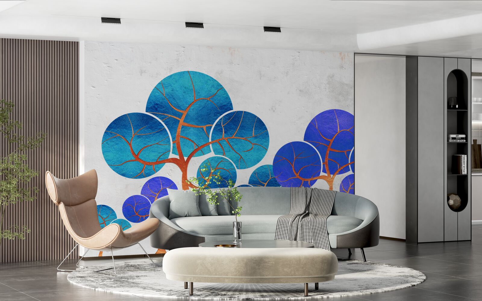 Fototapeta rozkvitnuté koruny stromov sú abstraktné