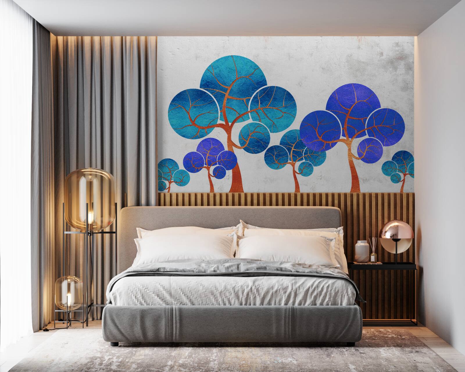 Fototapeta rozkvitnuté koruny stromov sú abstraktné