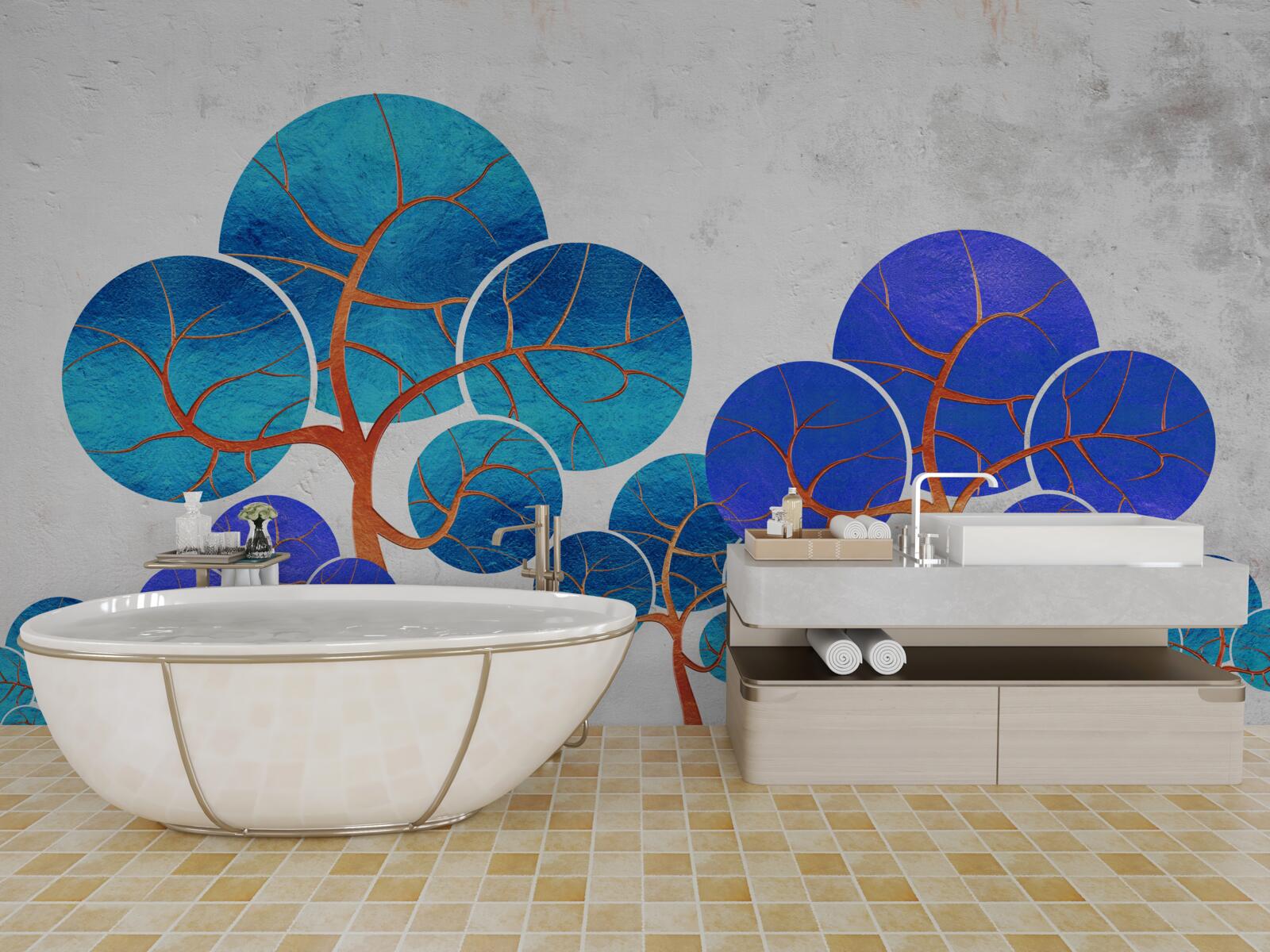 Fototapeta rozkvitnuté koruny stromov sú abstraktné