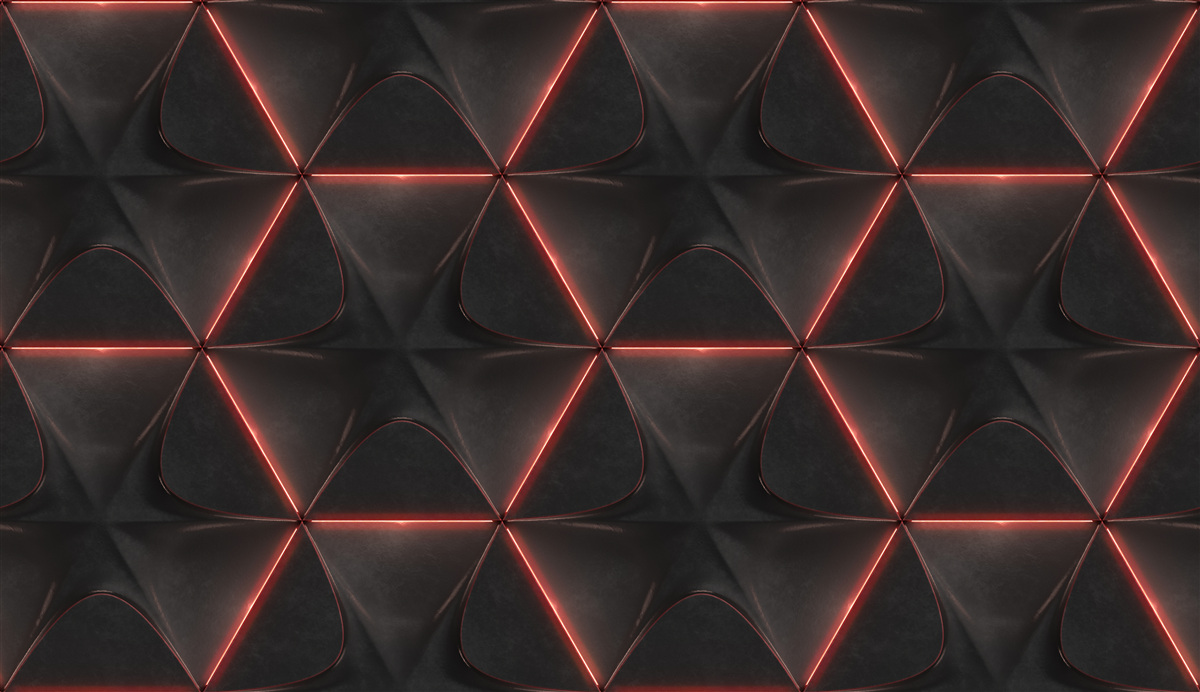 Fototapeta päťuholníky s rovnako dlhými červenými stranami