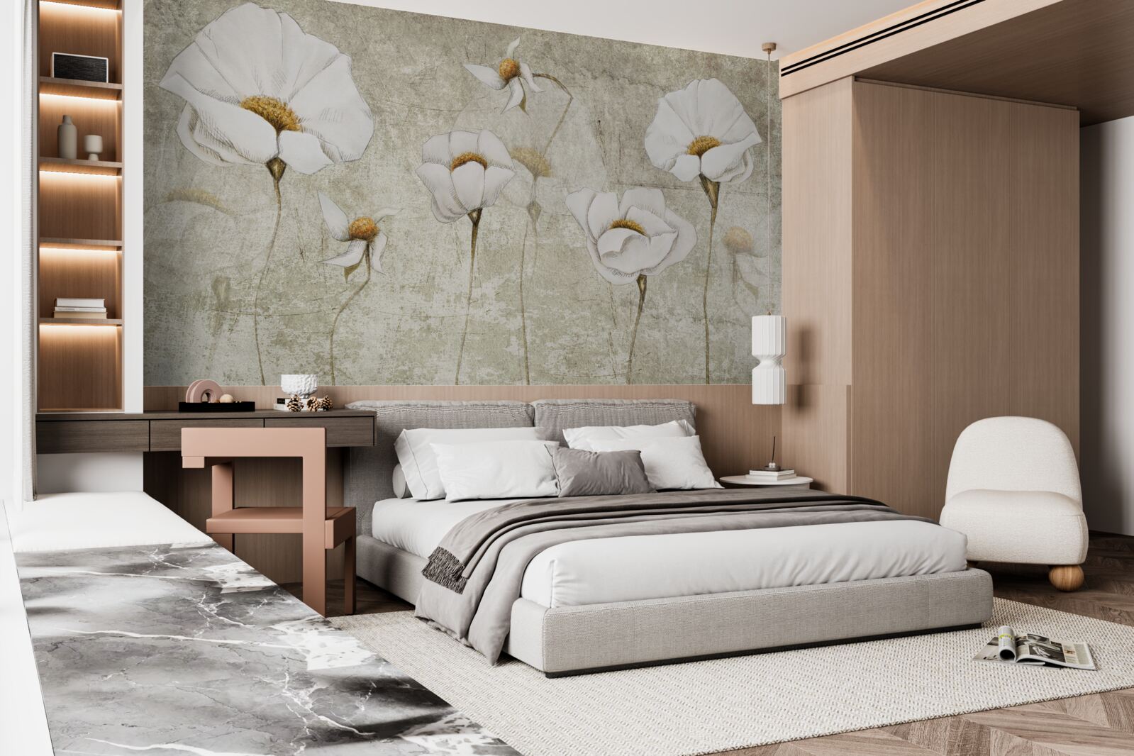 Fototapeta štíhle biele maky