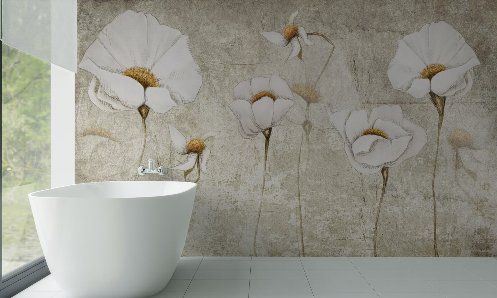 Fototapeta štíhle biele maky