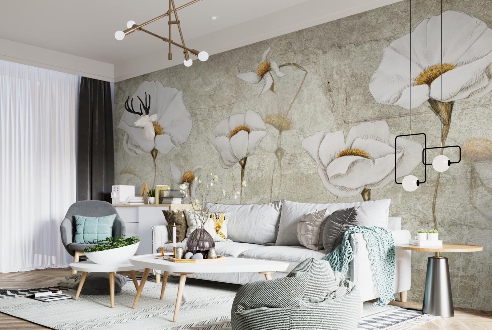 Fototapeta štíhle biele maky