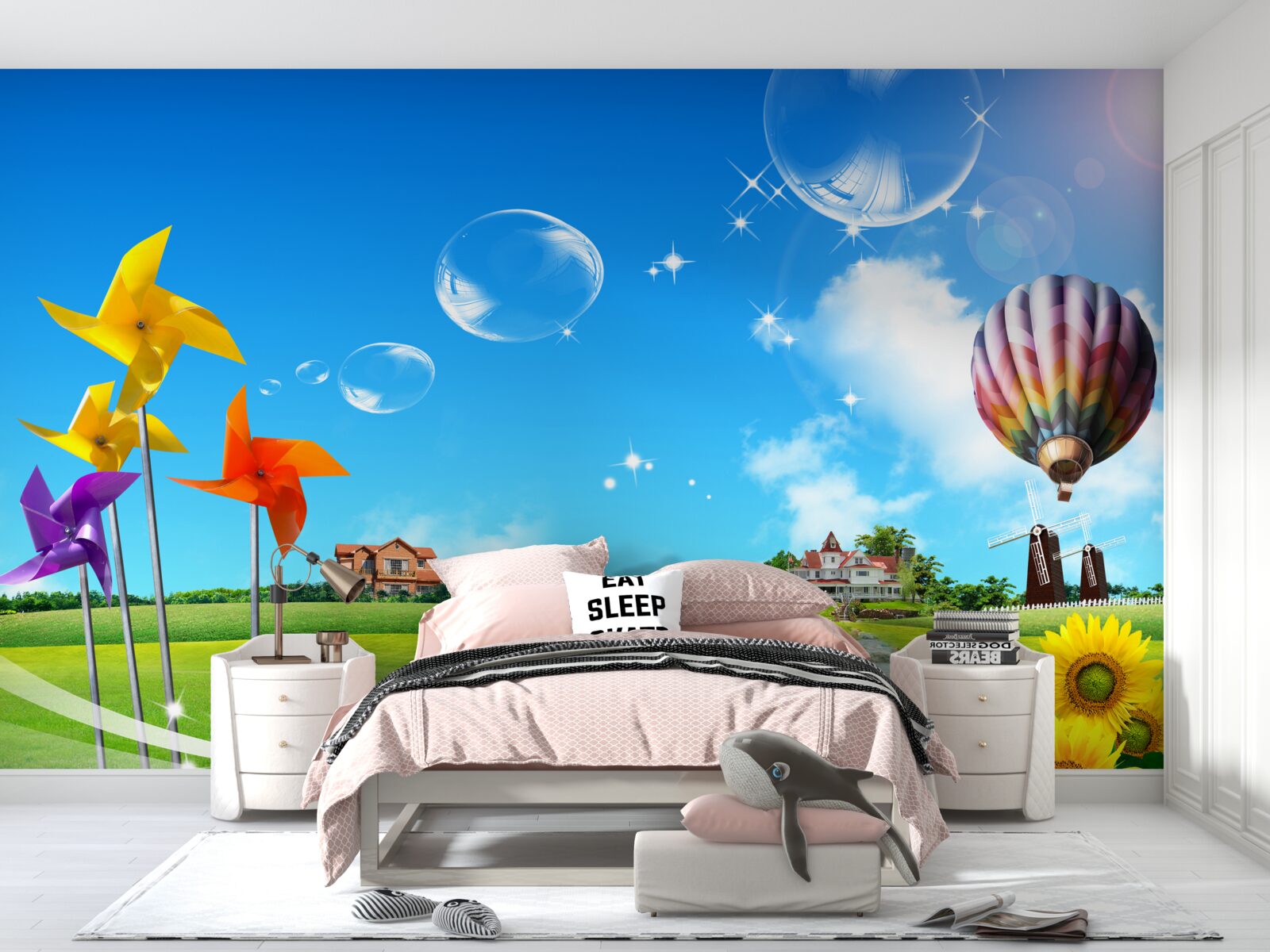 Fototapeta v letnom dni je cesta zelená