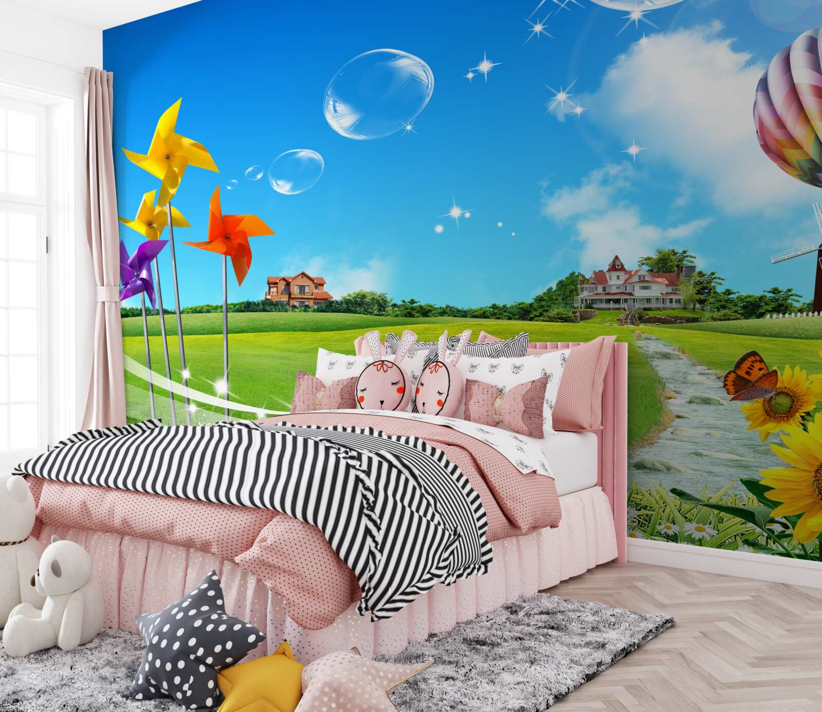 Fototapeta v letnom dni je cesta zelená