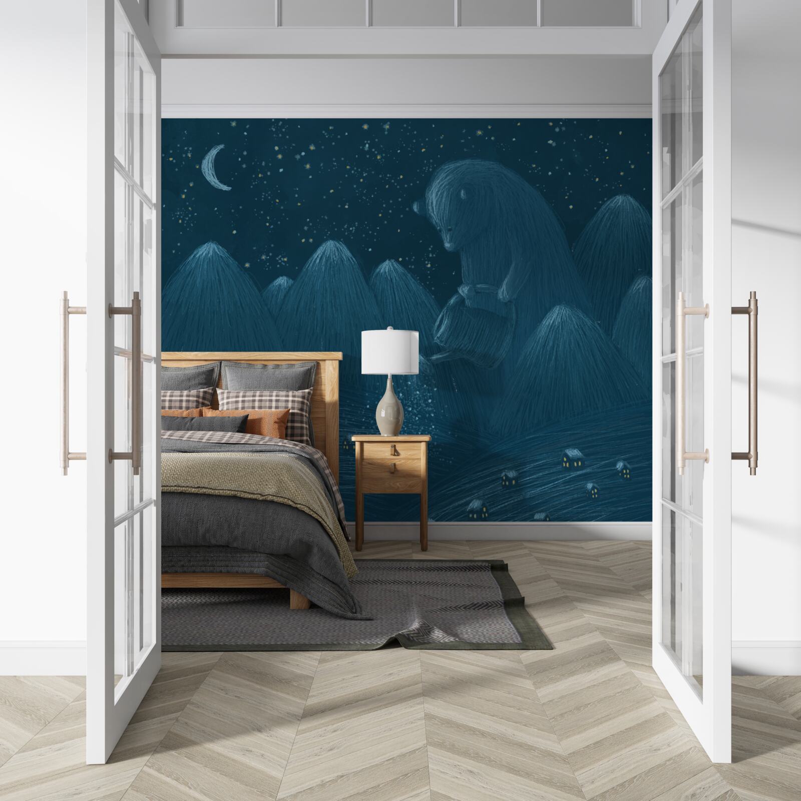 Fototapeta mŕtva noc v dedine