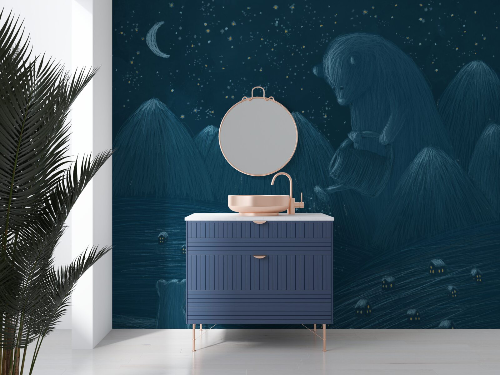 Fototapeta mŕtva noc v dedine