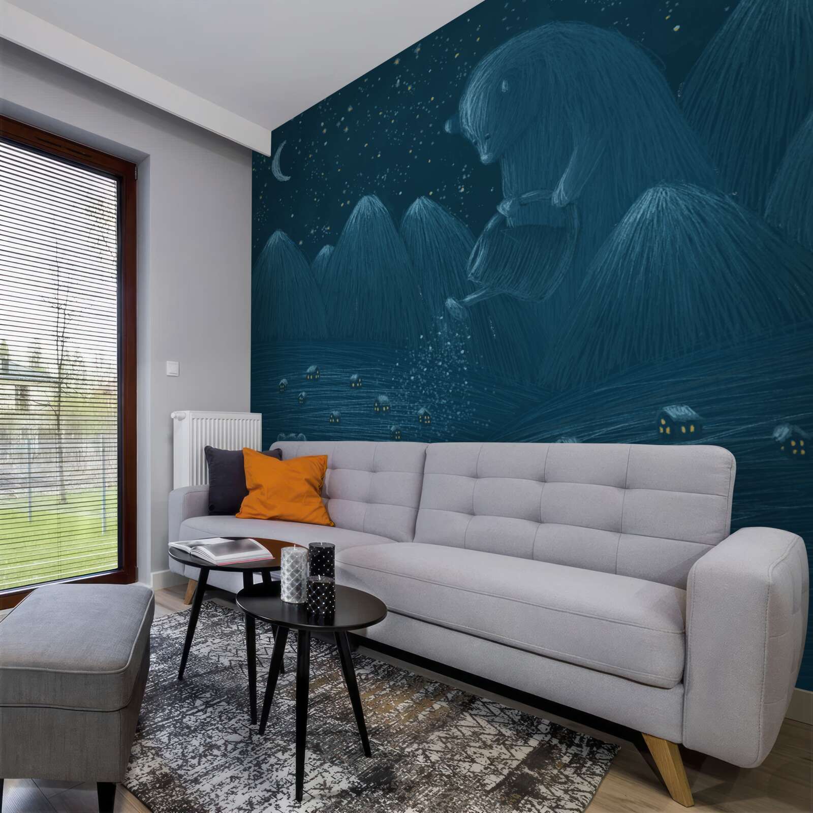 Fototapeta mŕtva noc v dedine