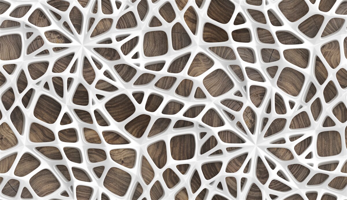 Fototapeta volumetrický snehovo biely web