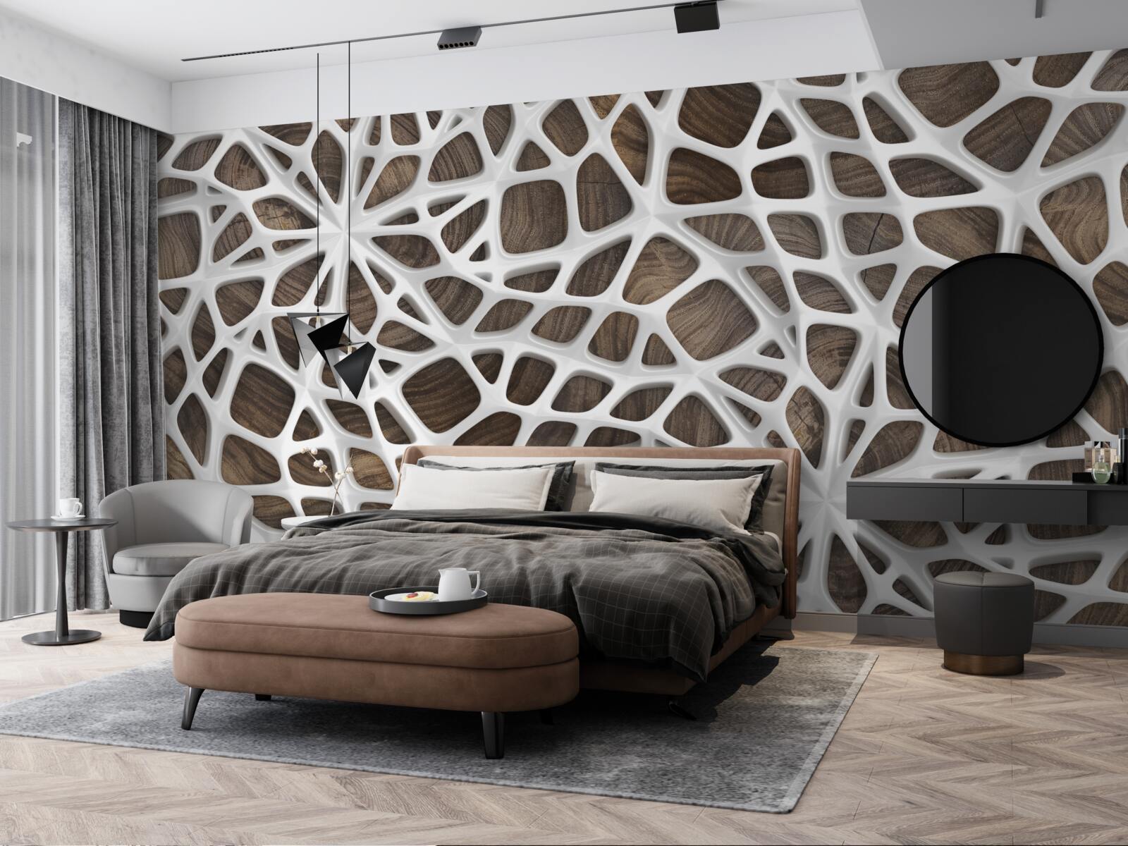 Fototapeta volumetrický snehovo biely web