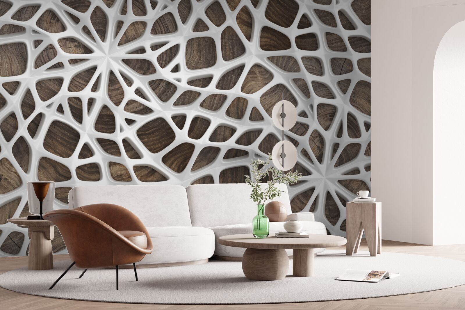 Fototapeta volumetrický snehovo biely web