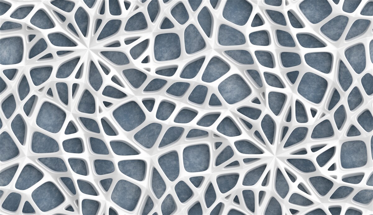 Fototapeta biela čipka na modrom podklade