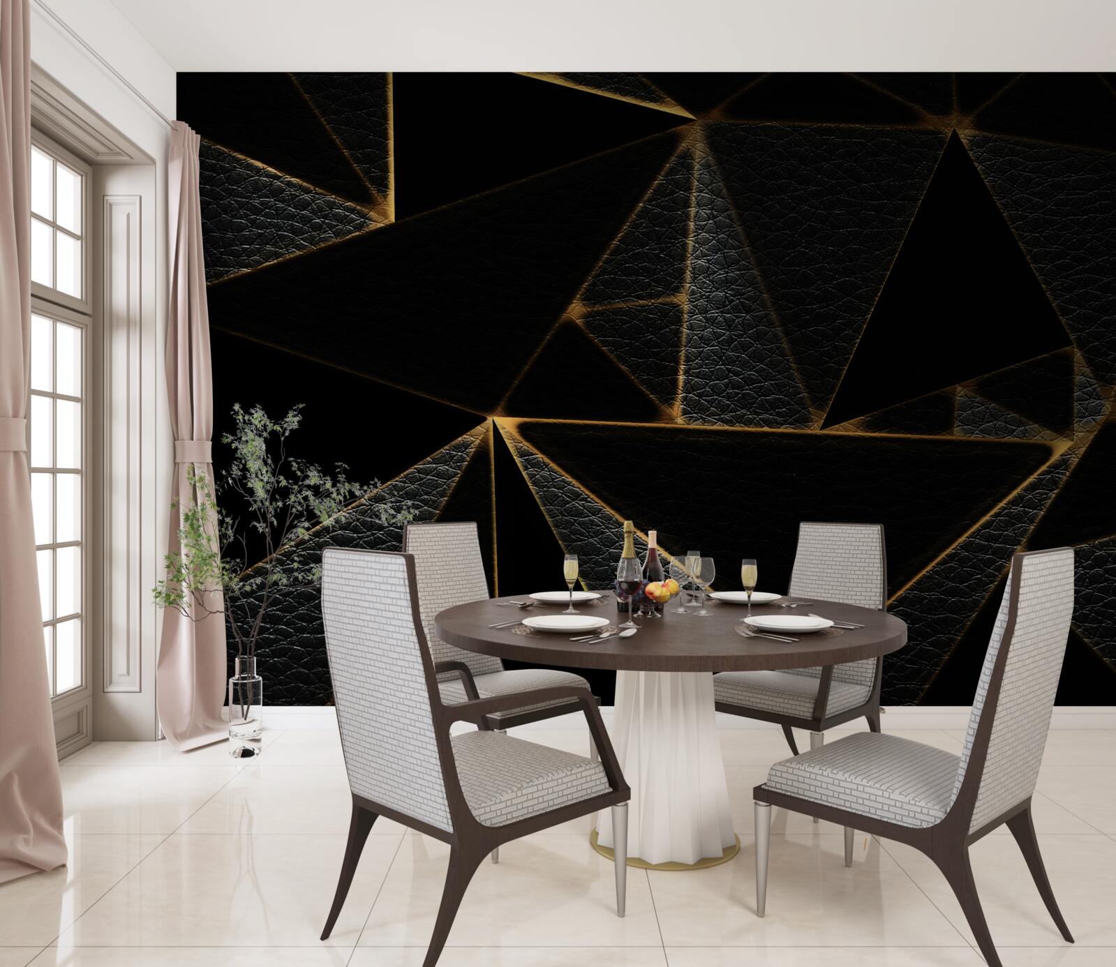 Fototapeta sklenený kryt s čiernym mramorom