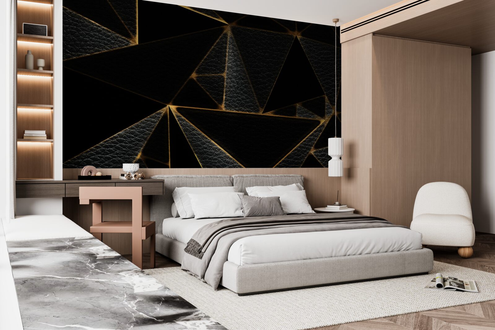 Fototapeta sklenený kryt s čiernym mramorom