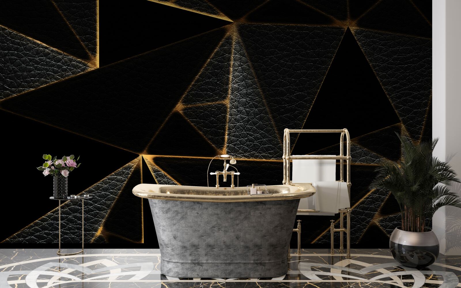 Fototapeta sklenený kryt s čiernym mramorom