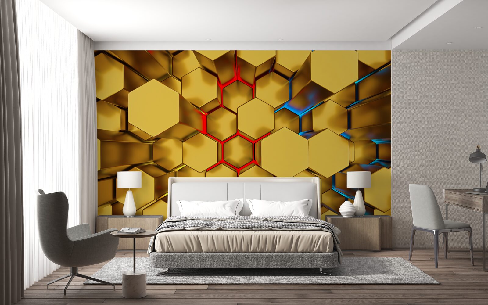 Fototapeta objemové zlaté figúrky