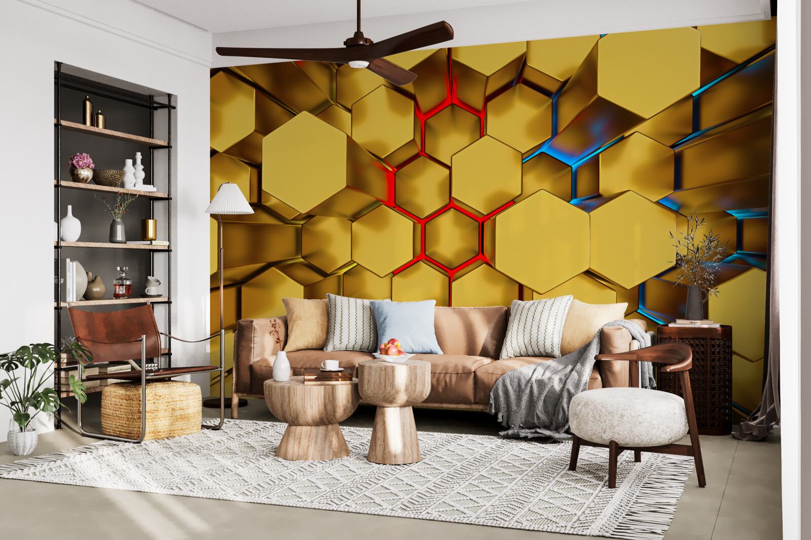 Fototapeta objemové zlaté figúrky