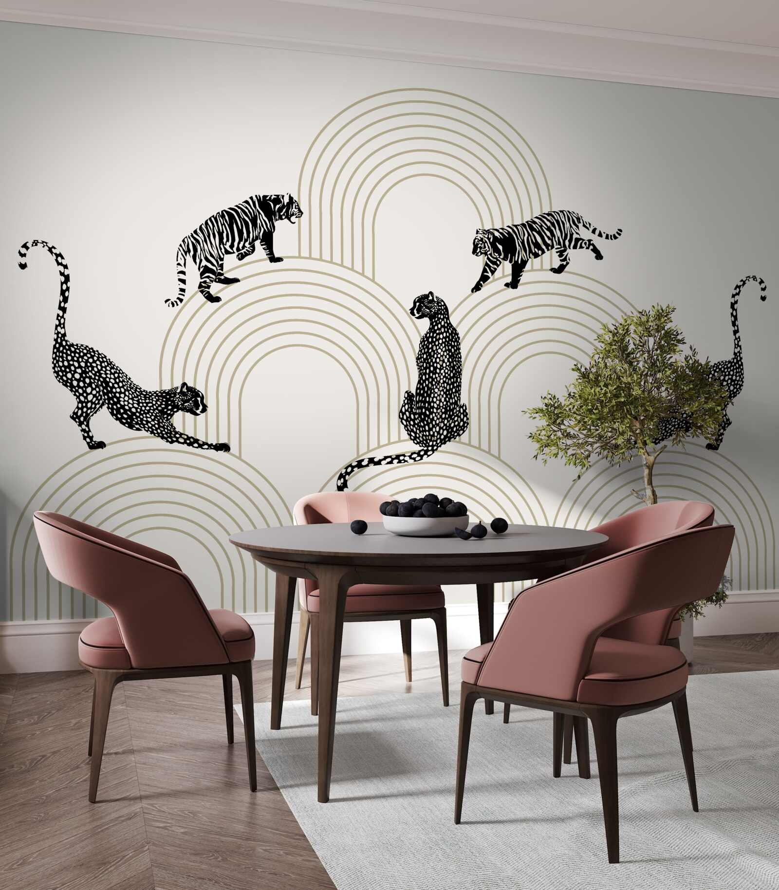 Fototapeta tigre a pantery na vysočine