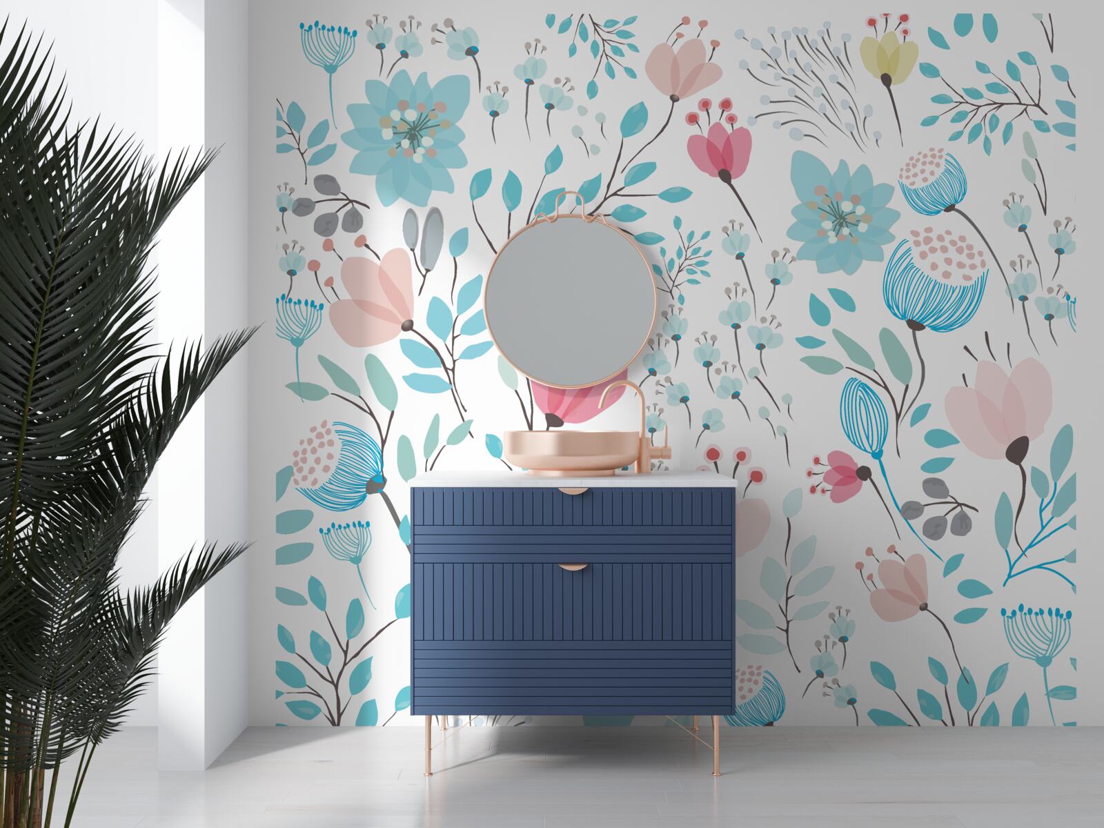 Fototapeta kombinácia sýtych modrých farieb