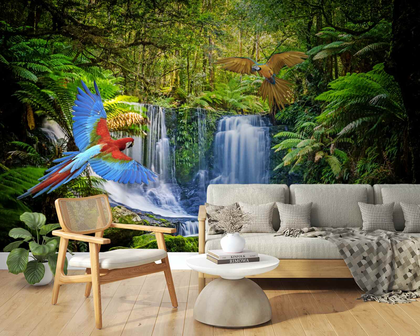 Fototapeta skrytý vodopád v lese