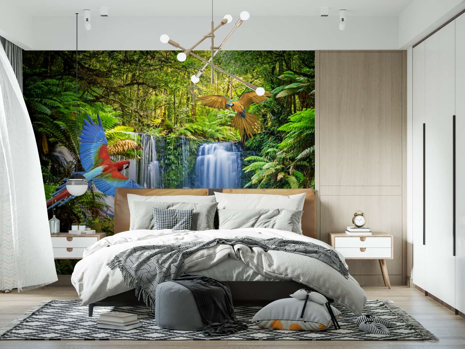 Fototapeta skrytý vodopád v lese