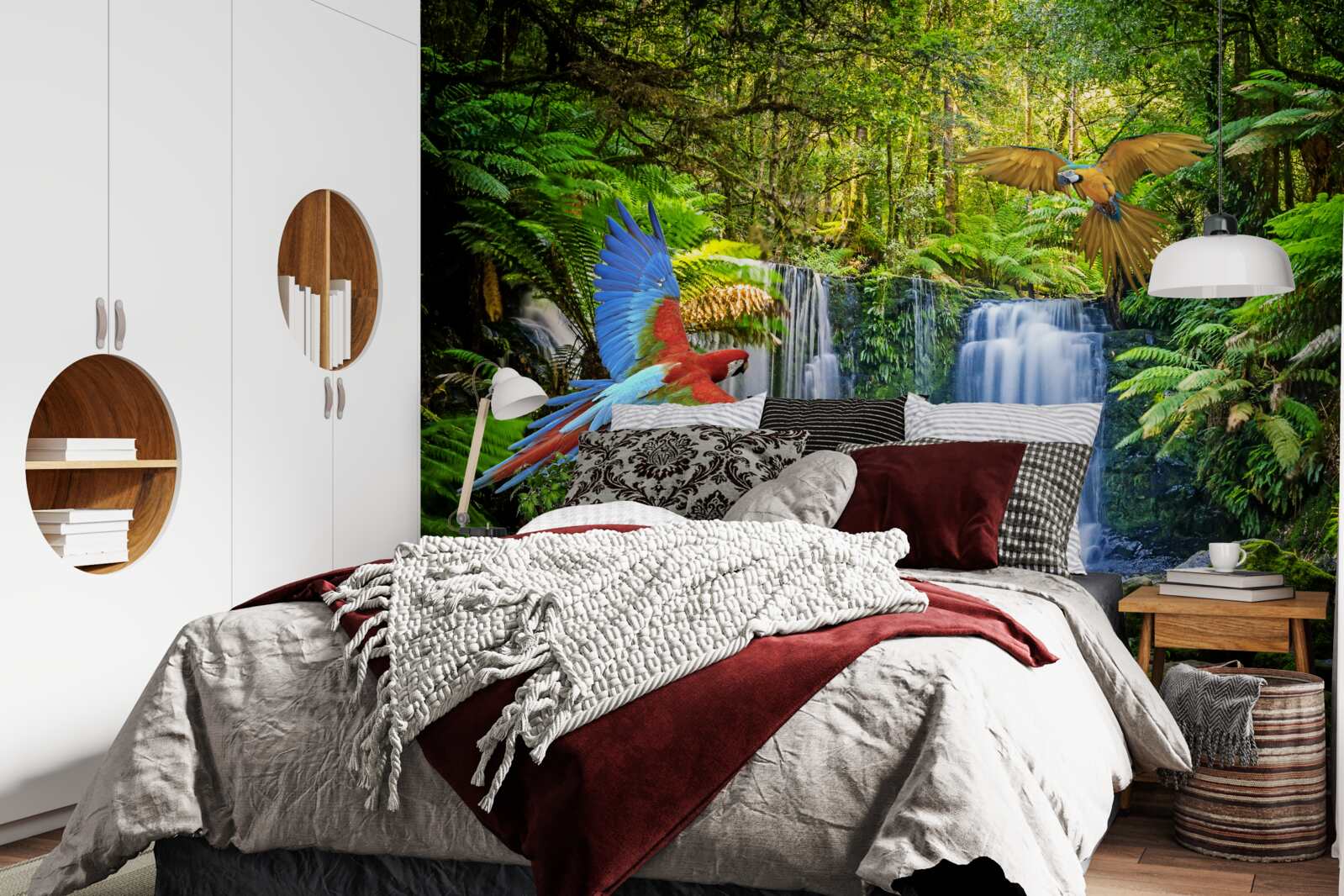 Fototapeta skrytý vodopád v lese