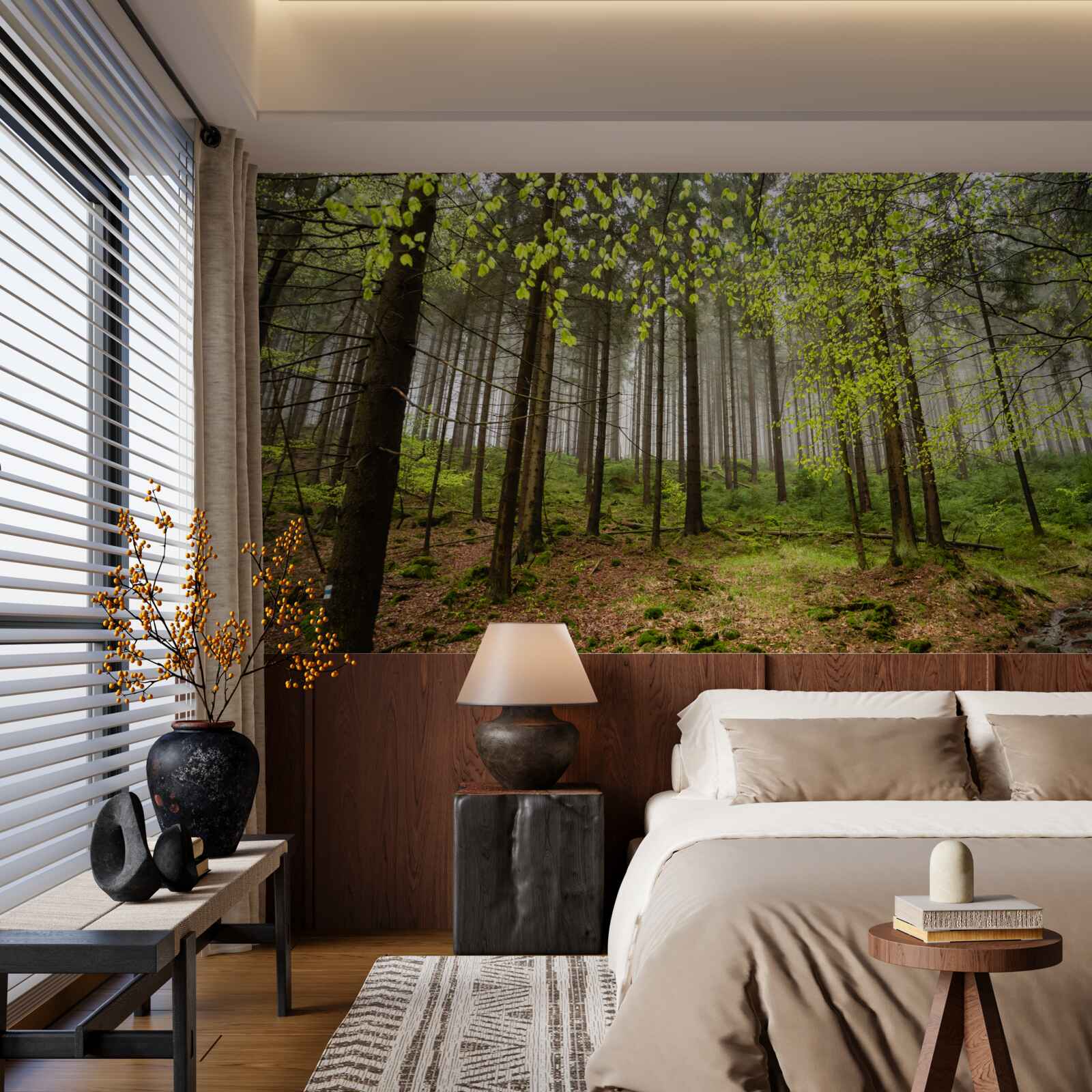 Fototapeta zelený les po daždi