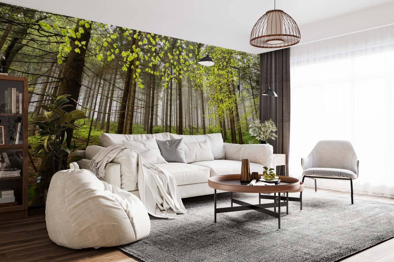 Fototapeta zelený les po daždi