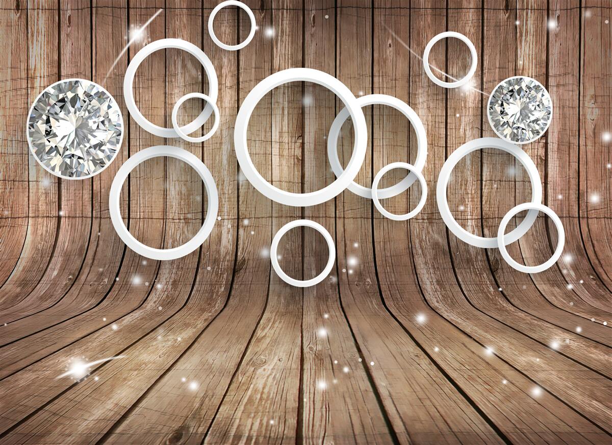 Fototapeta textúra dreva a biele kruhy