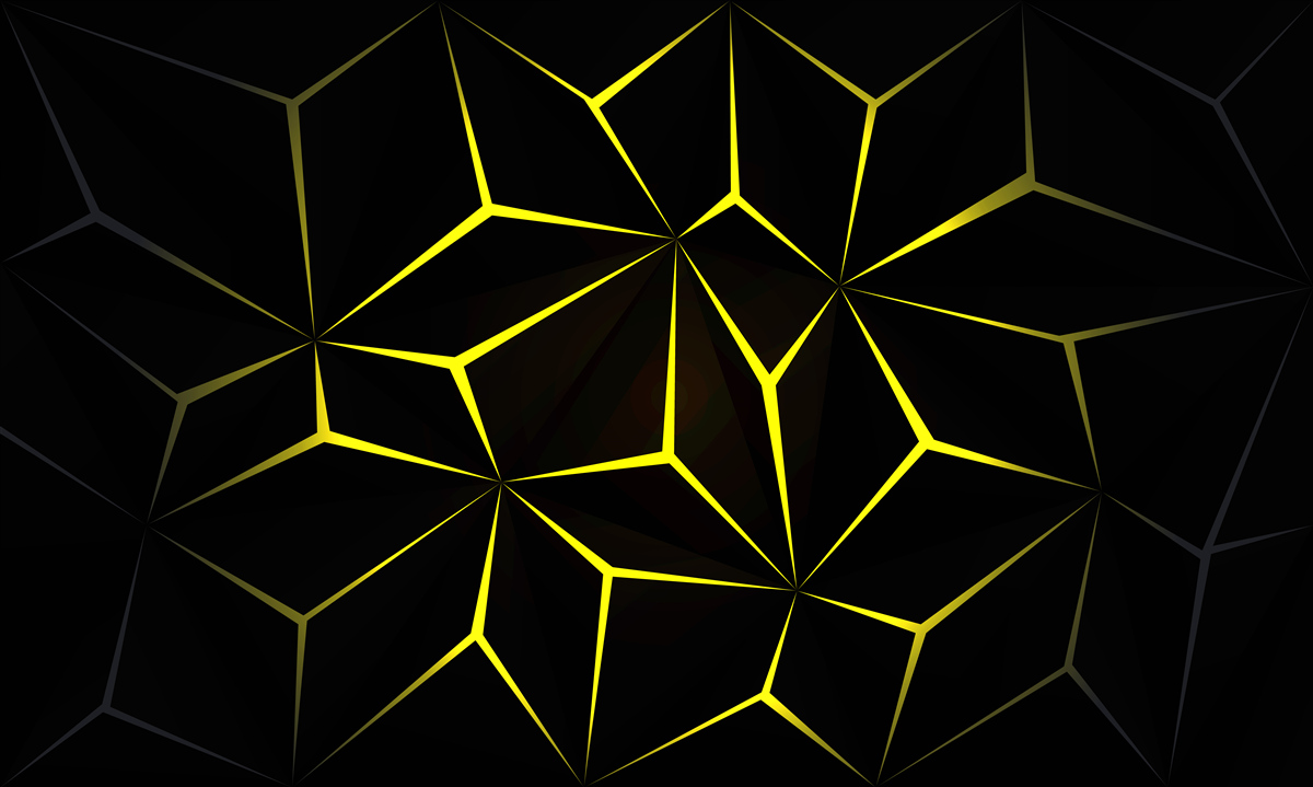 Fototapeta znaky sú čierne so žltým zvýraznením