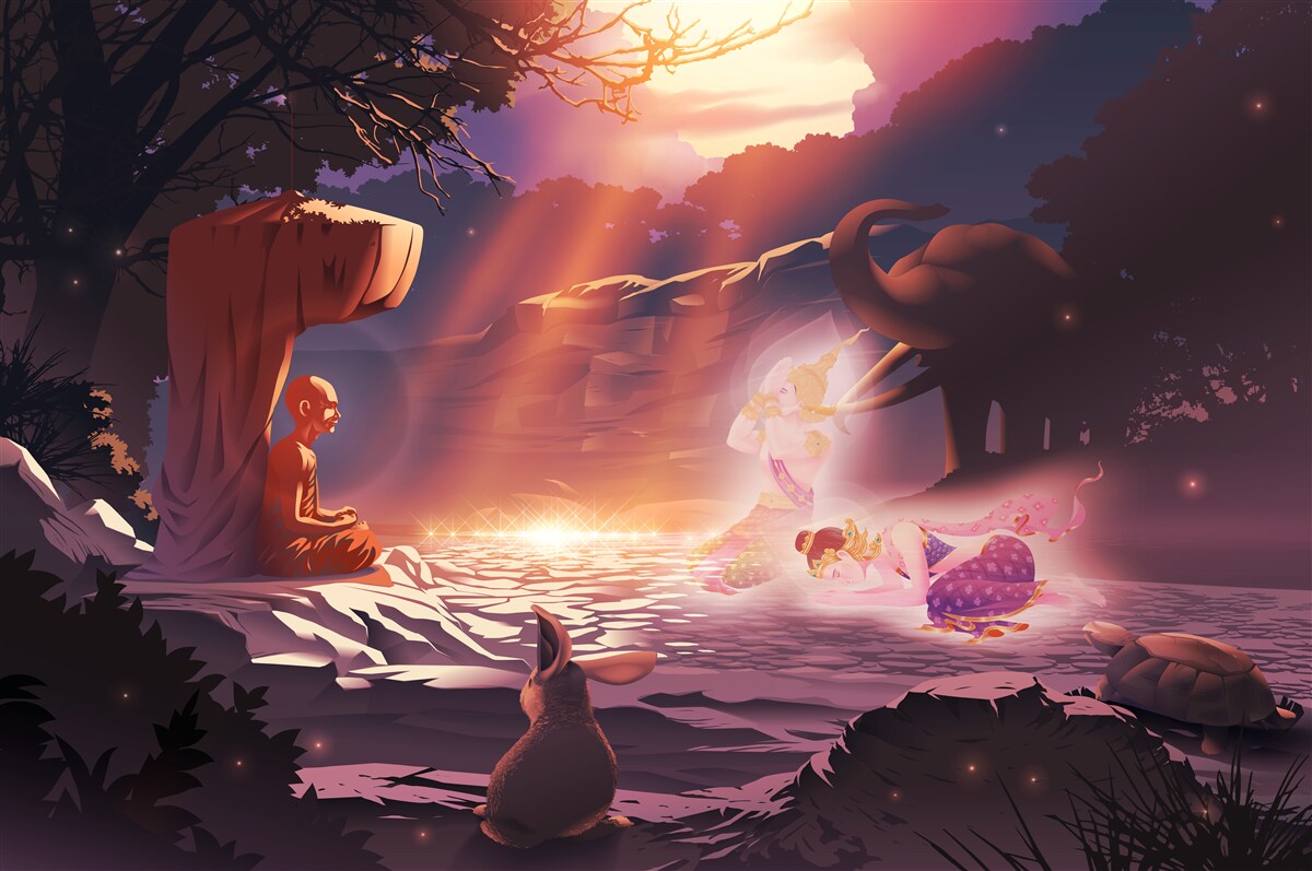 Fototapeta čarovné stvorenia v nočnej húštine