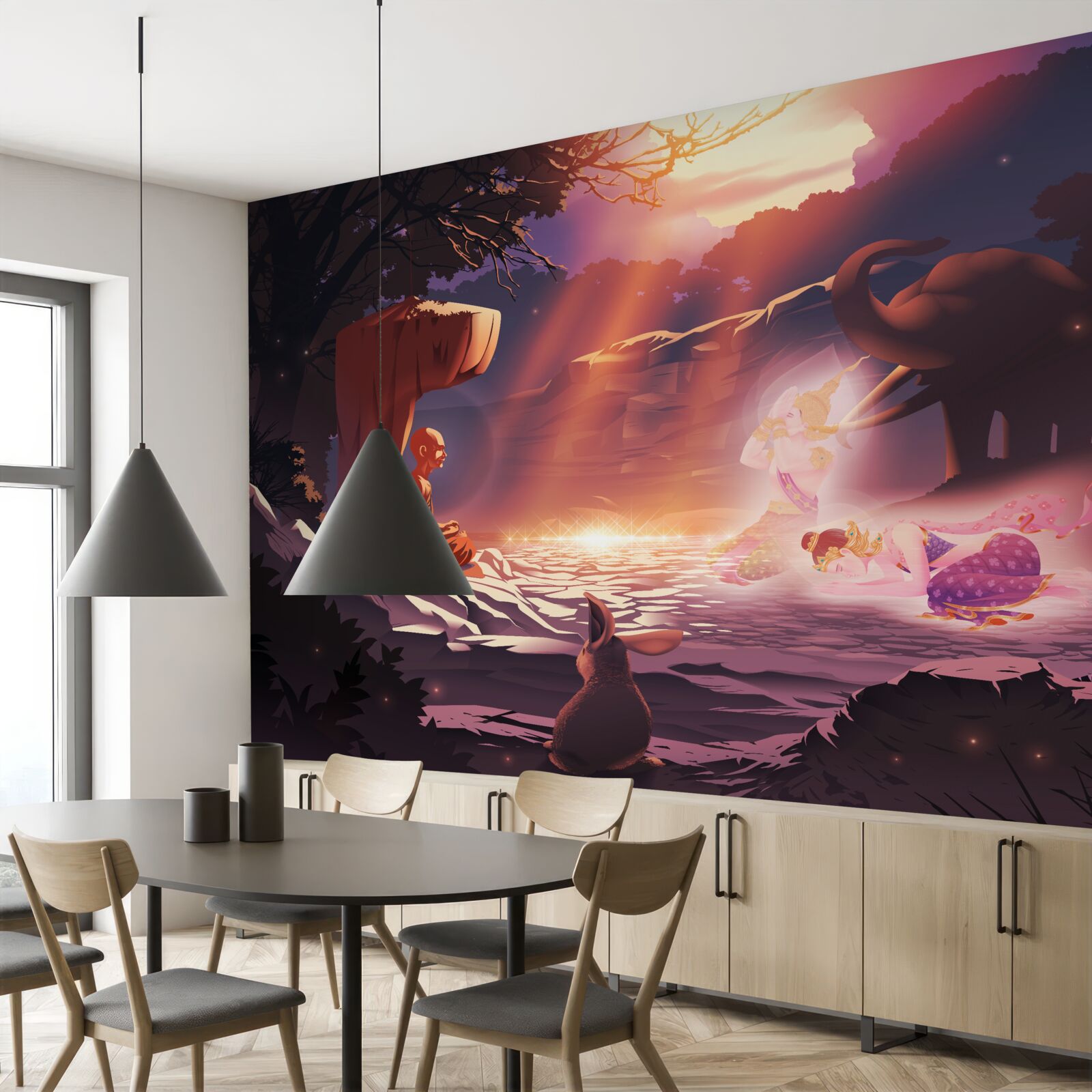 Fototapeta čarovné stvorenia v nočnej húštine