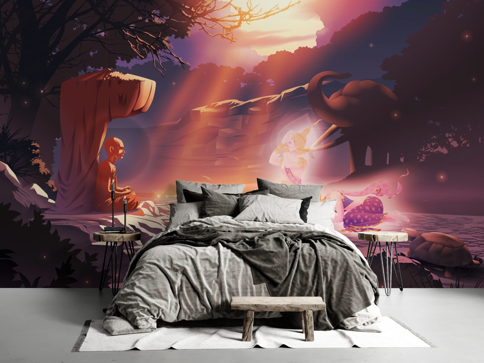 Fototapeta čarovné stvorenia v nočnej húštine