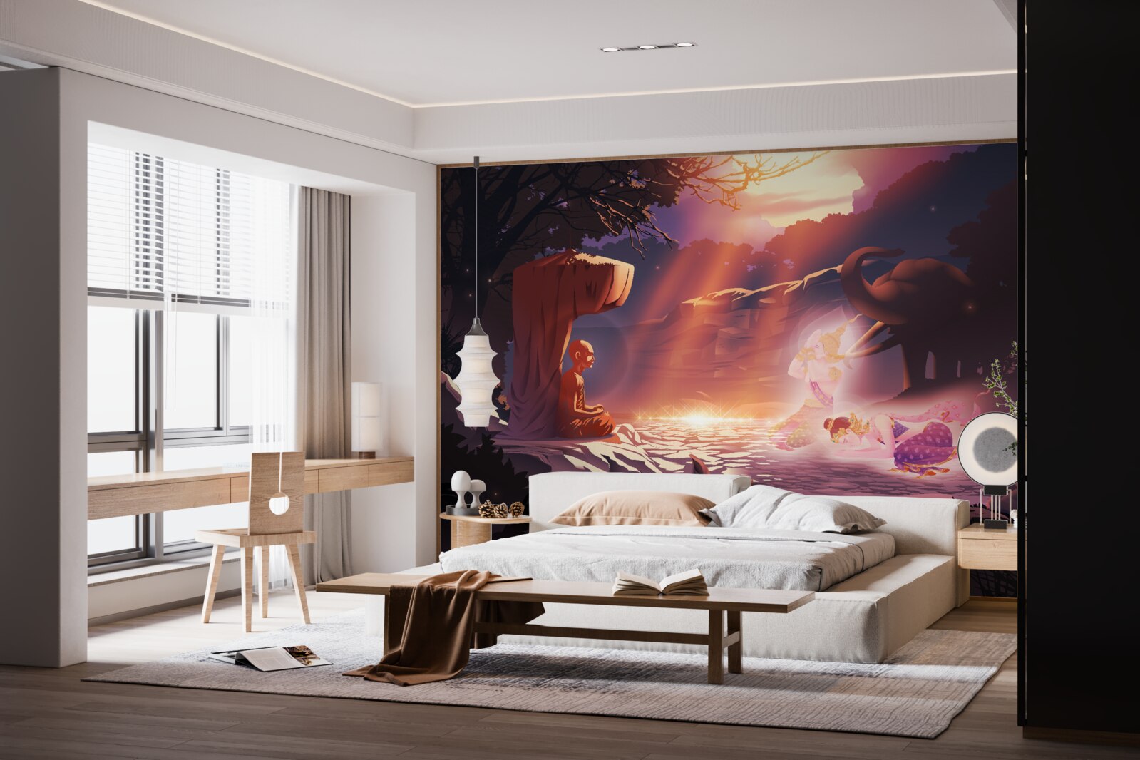 Fototapeta čarovné stvorenia v nočnej húštine