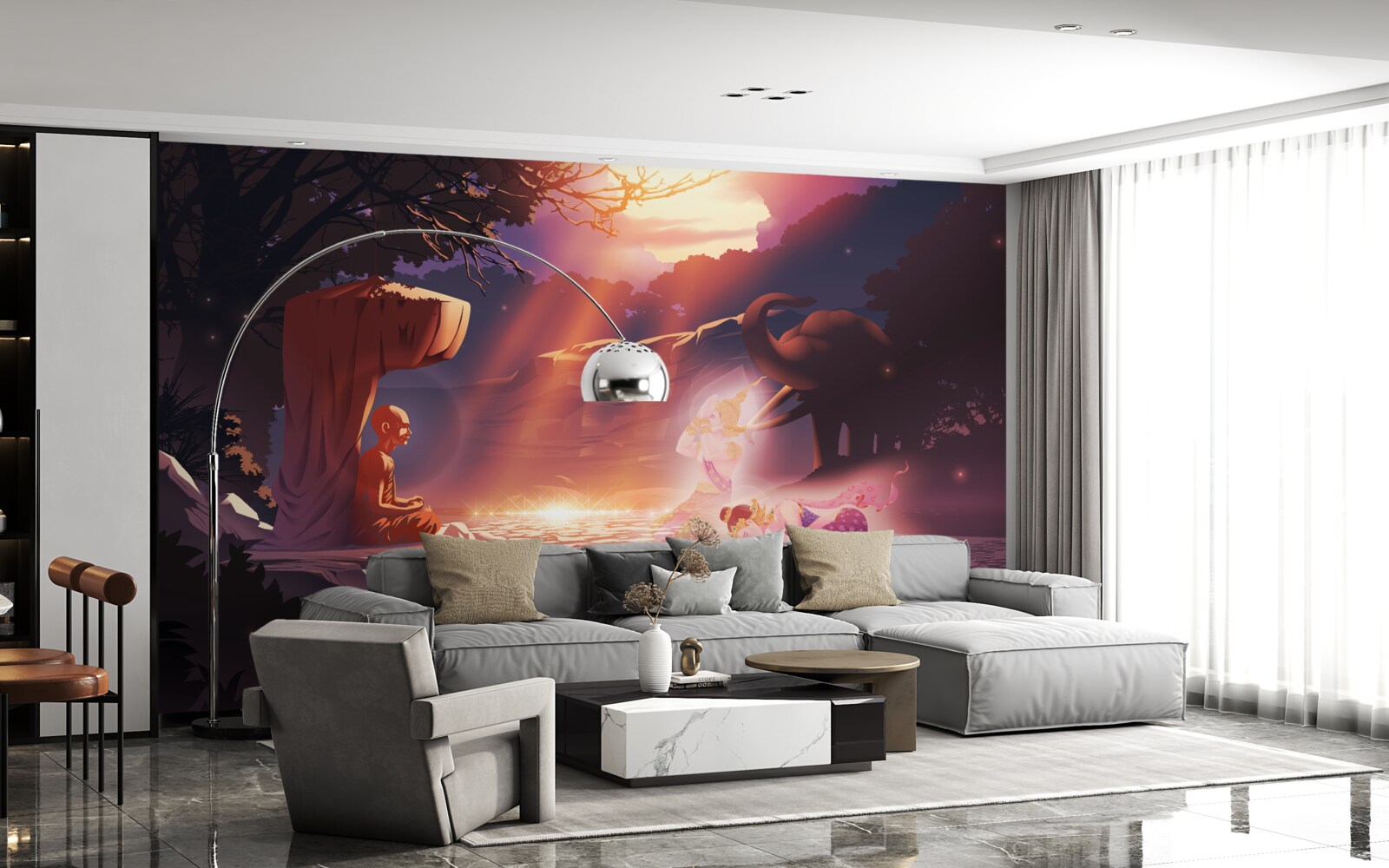 Fototapeta čarovné stvorenia v nočnej húštine