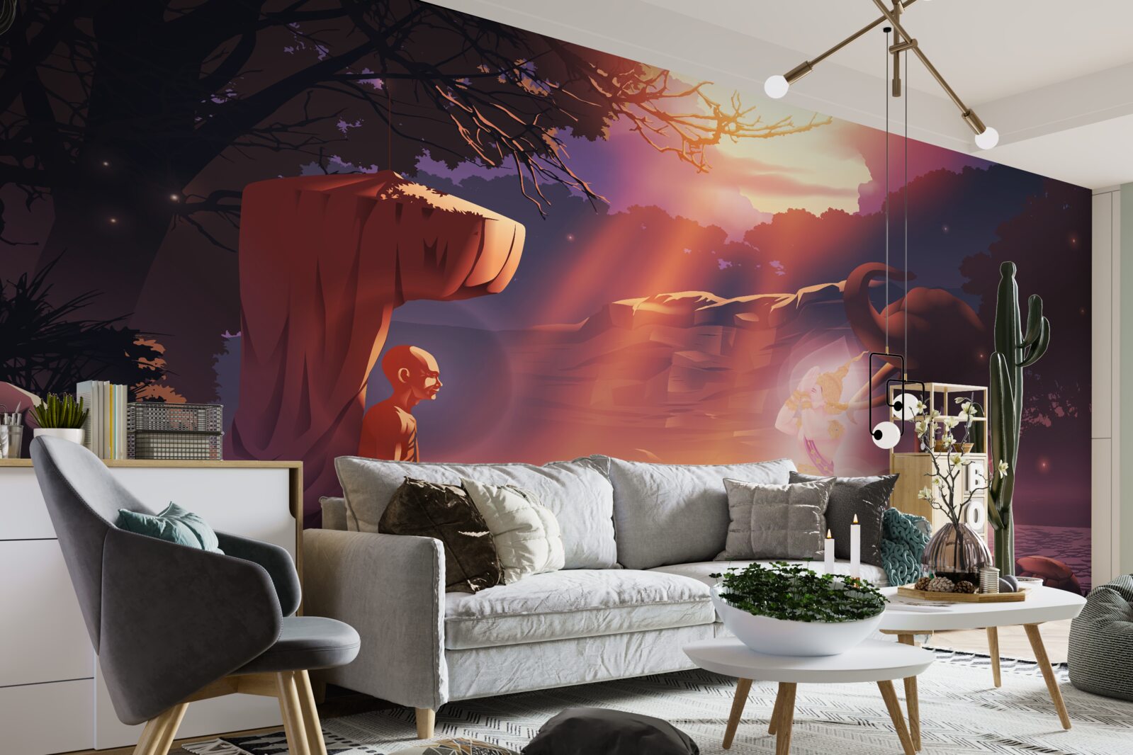 Fototapeta čarovné stvorenia v nočnej húštine