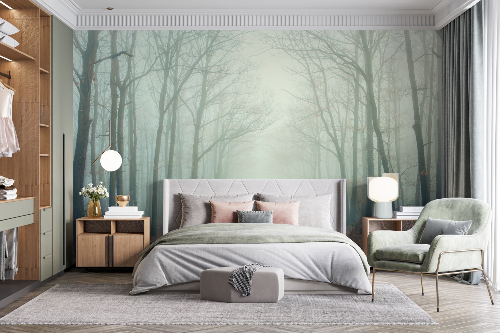 Fototapeta jesenná cesta, pokrytá chladom