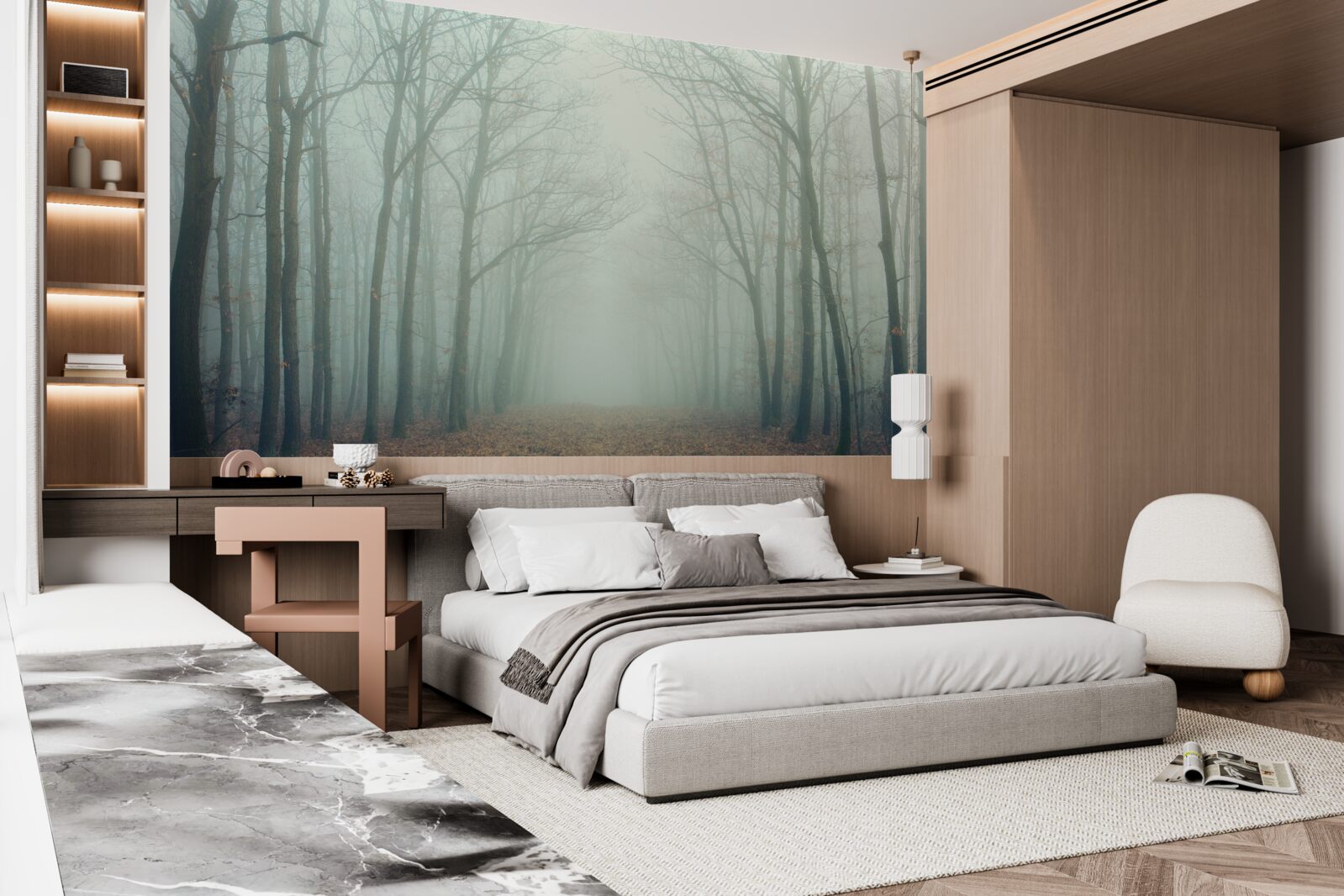 Fototapeta jesenná cesta, pokrytá chladom