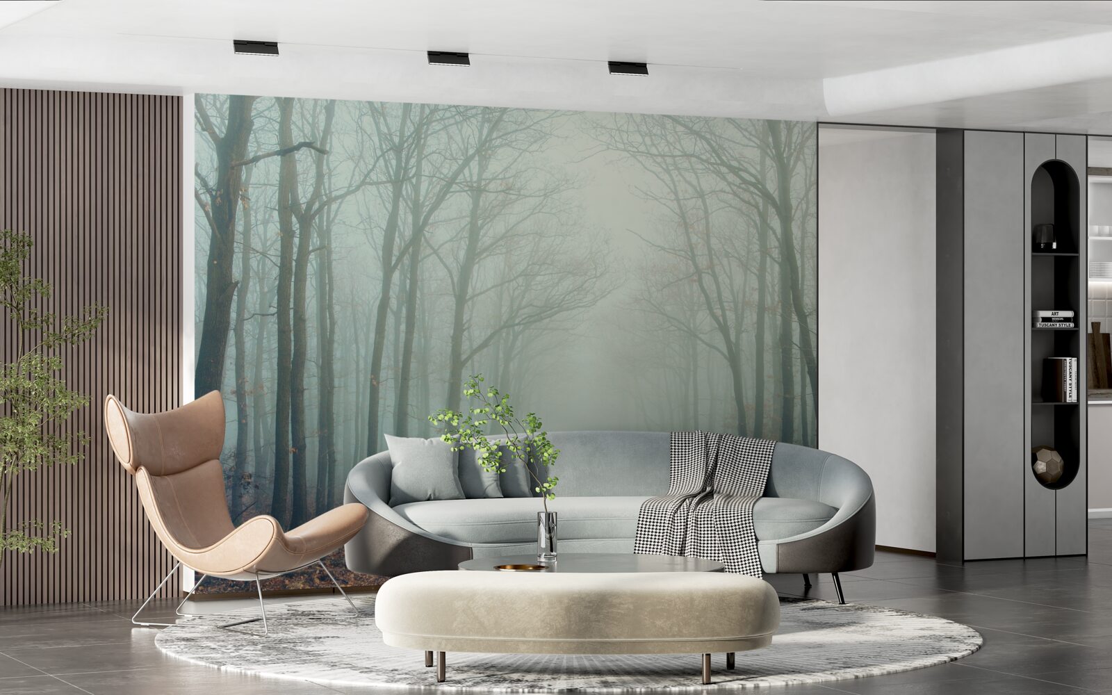 Fototapeta jesenná cesta, pokrytá chladom