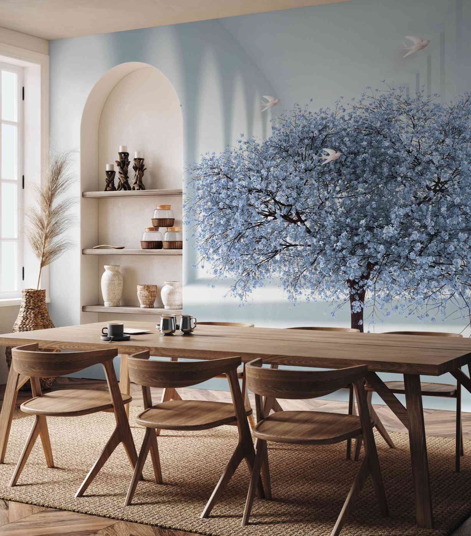 Fototapeta strom v kvitnúcom tuneli