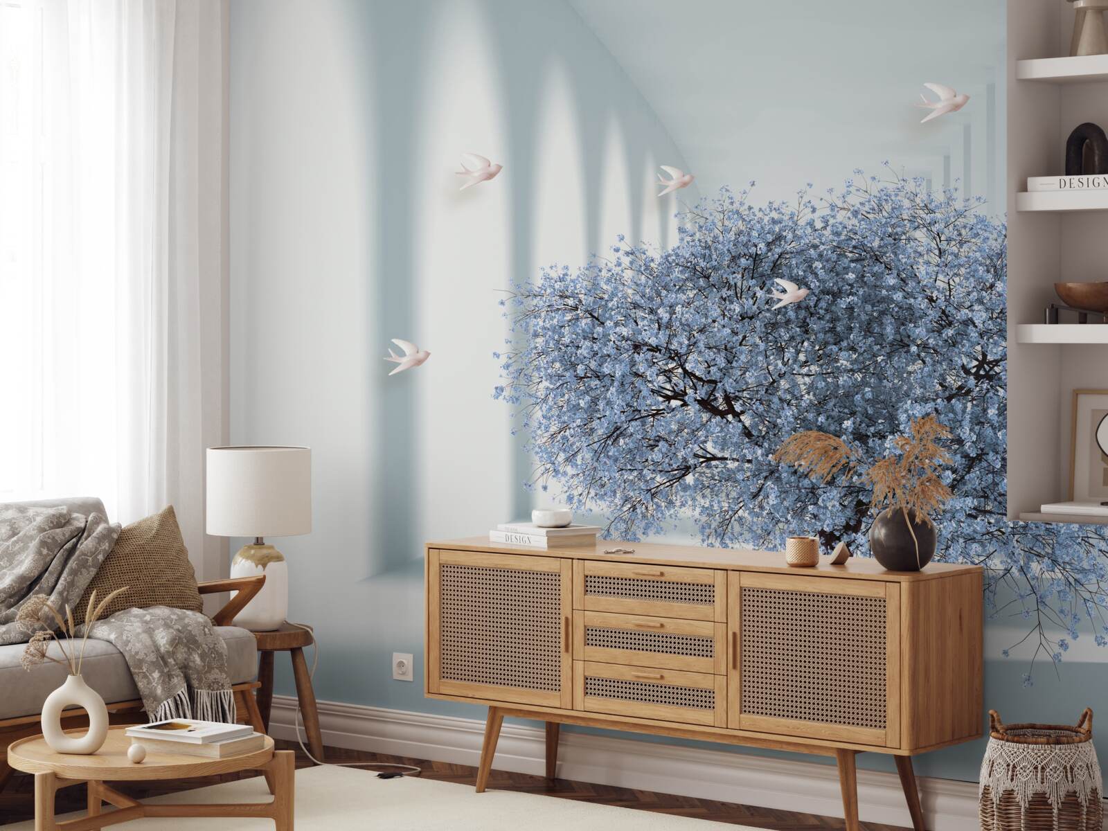 Fototapeta strom v kvitnúcom tuneli