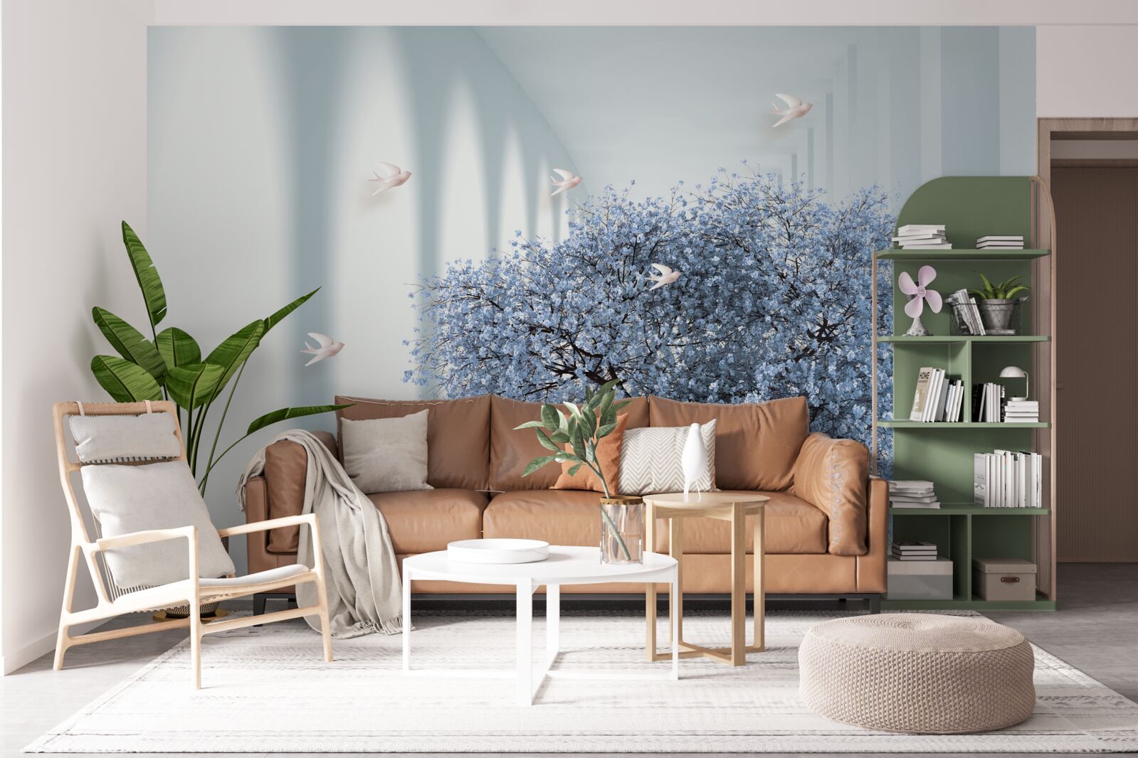 Fototapeta strom v kvitnúcom tuneli