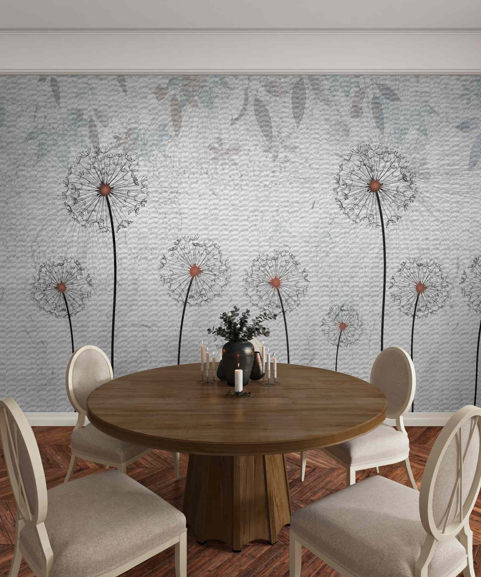 Fototapeta okrúhle púpavy sú štíhle