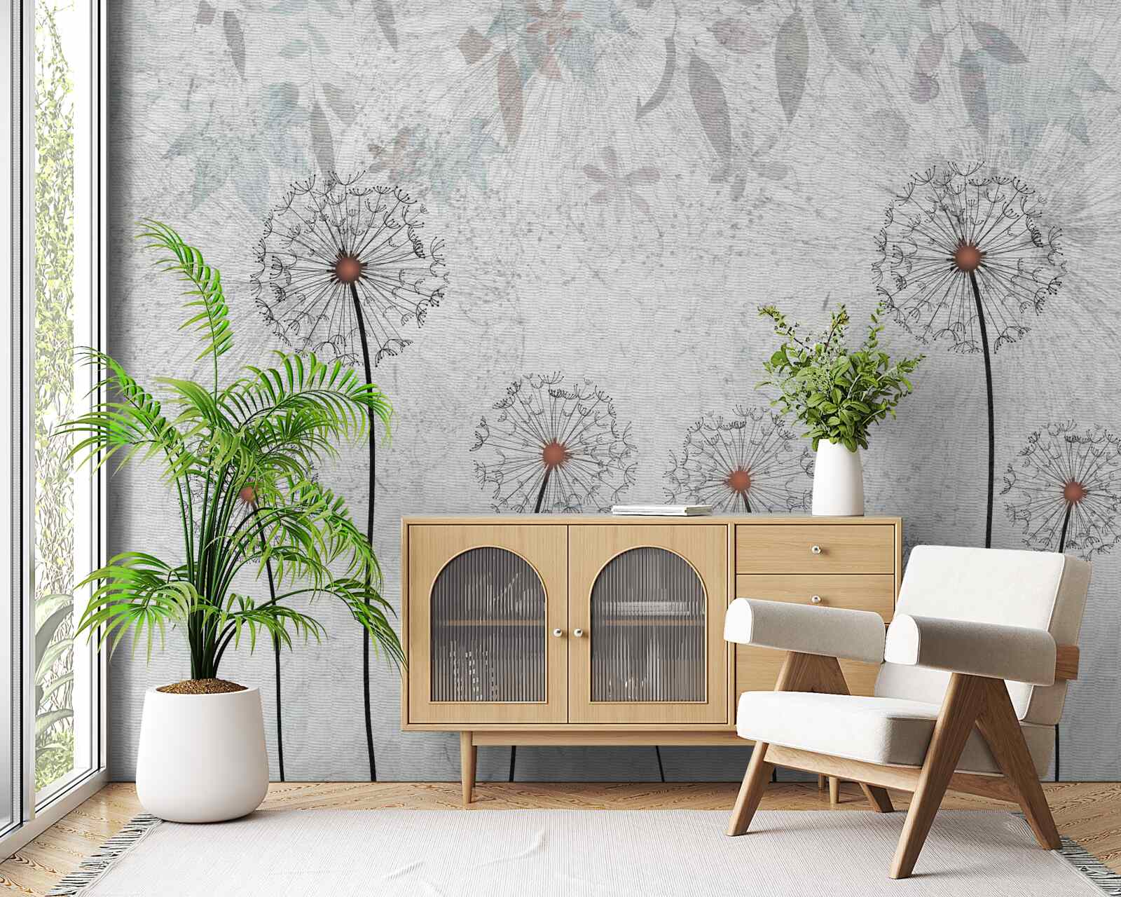 Fototapeta okrúhle púpavy sú štíhle