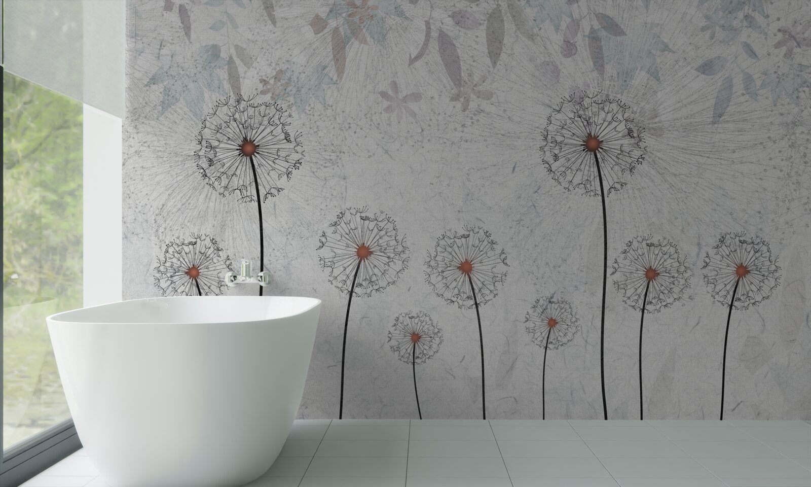 Fototapeta okrúhle púpavy sú štíhle