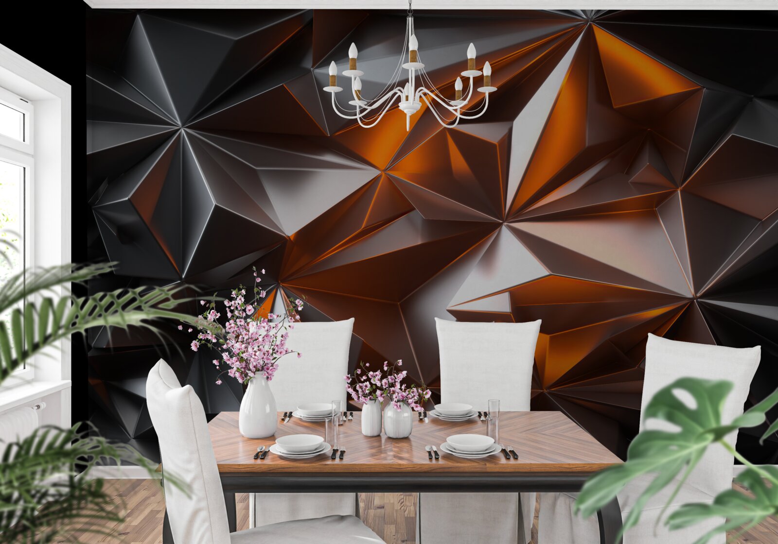 Fototapeta yantra geometria na tmavom pozadí