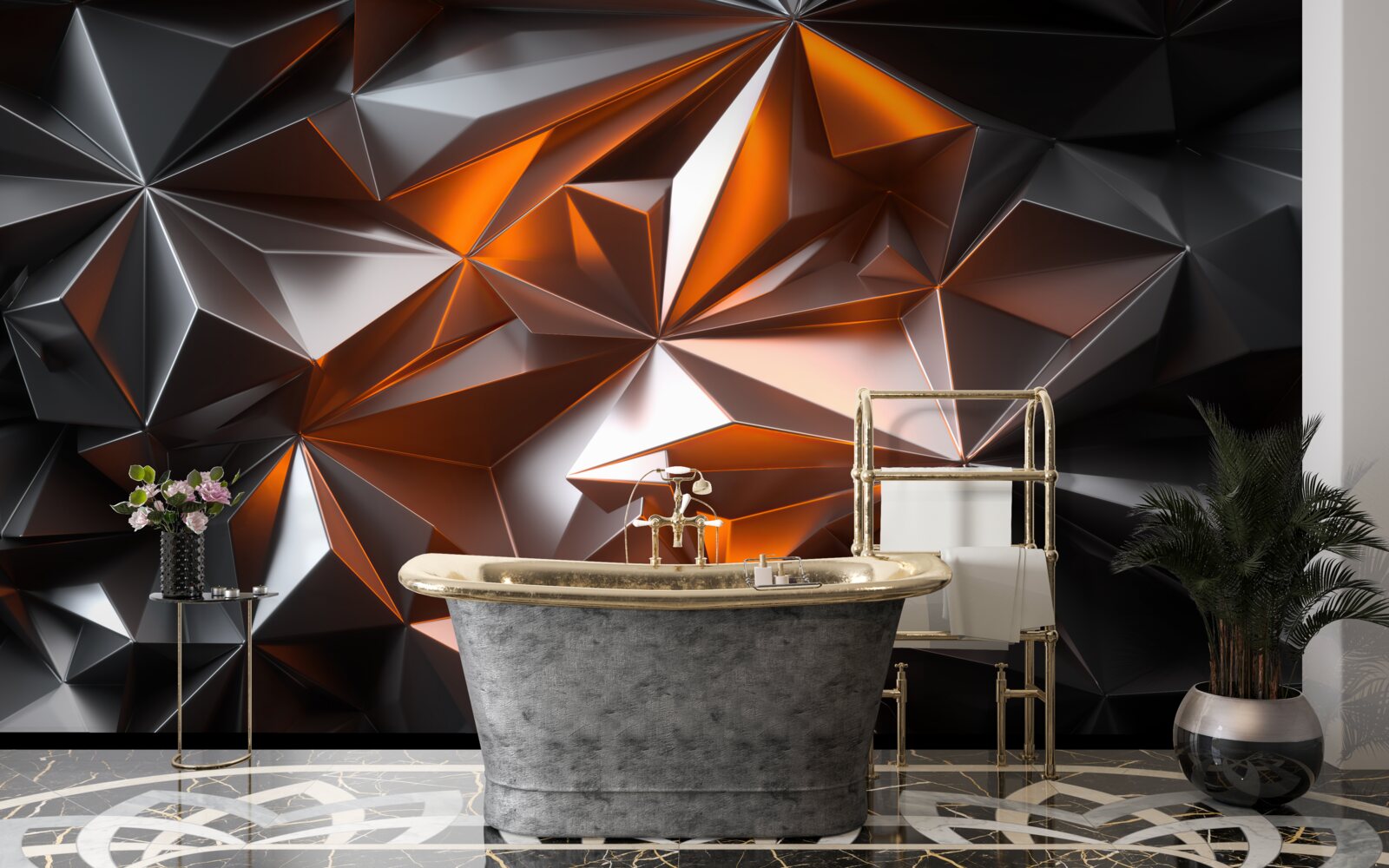 Fototapeta yantra geometria na tmavom pozadí